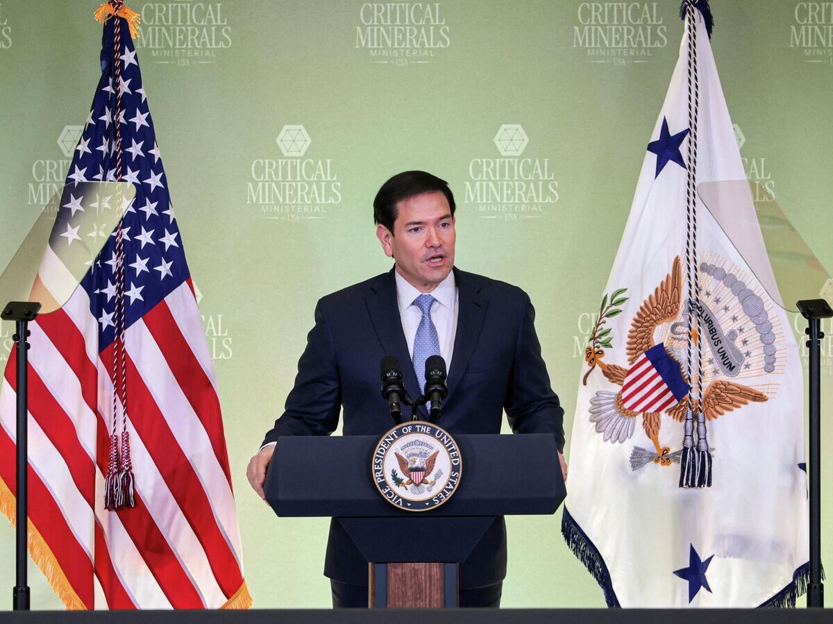    Госсекретарь США Марко Рубио выступает на мероприятии, посвященном критически важным минералам в Государственном департаменте в Вашингтоне | © REUTERS / Jonathan Ernst