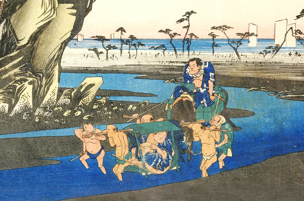 Обратите внимание, осел уже устал и помирает, идти не может, а носильщиков не спрашивают