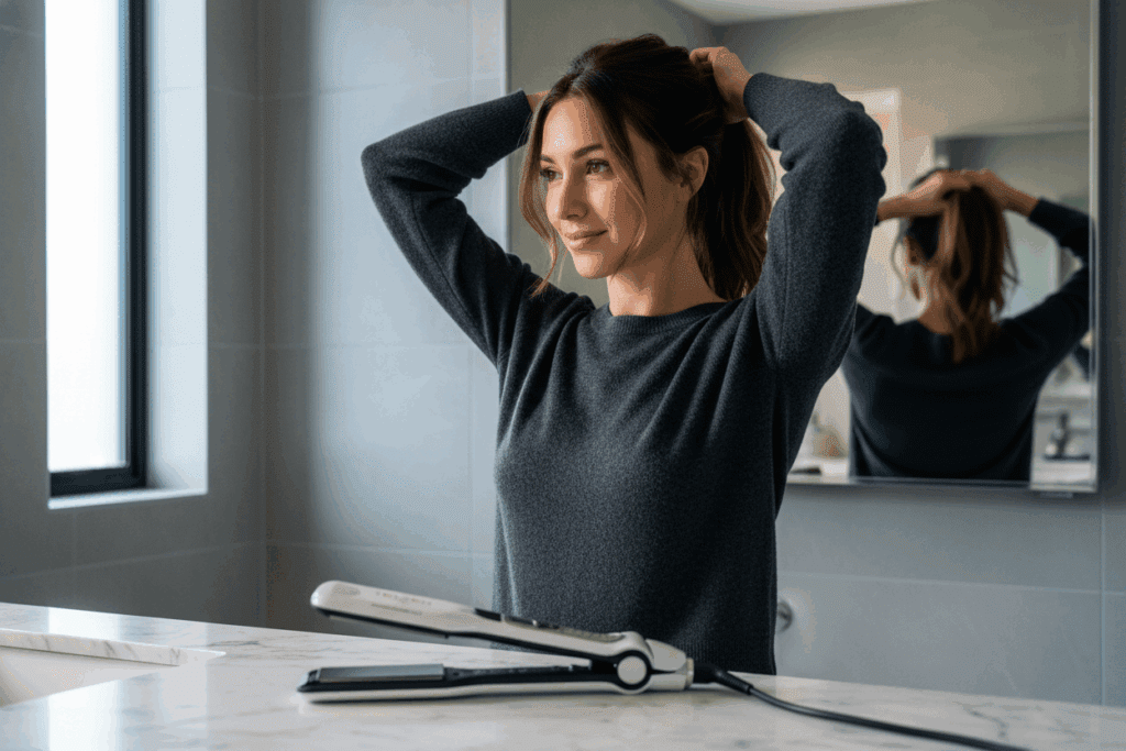    Как сделать гладкий хвост: секреты идеальной прически без «петухов» у корней TELZEN