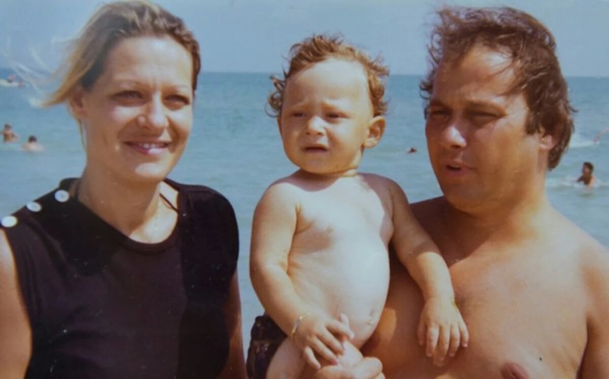 Маленький Тотти с родителями