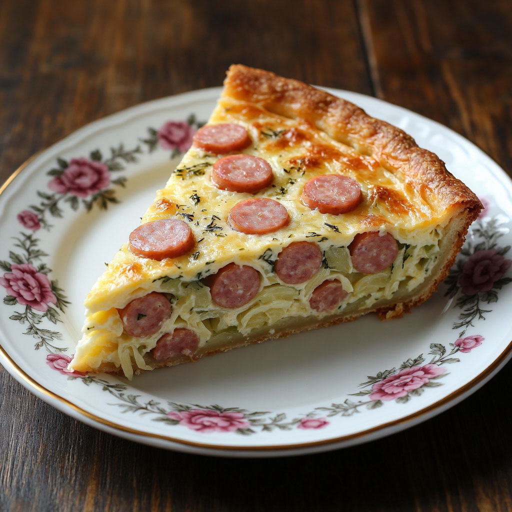 Капустная запеканка с сосисками и сыром в мультиварке: просто, сытно, вкусно 🥦🧀