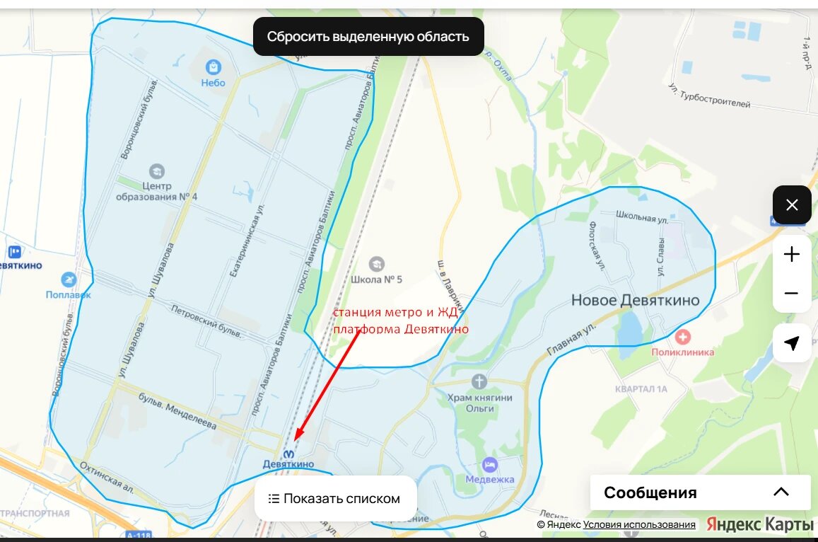 Мурино на карте и метро Девяткино