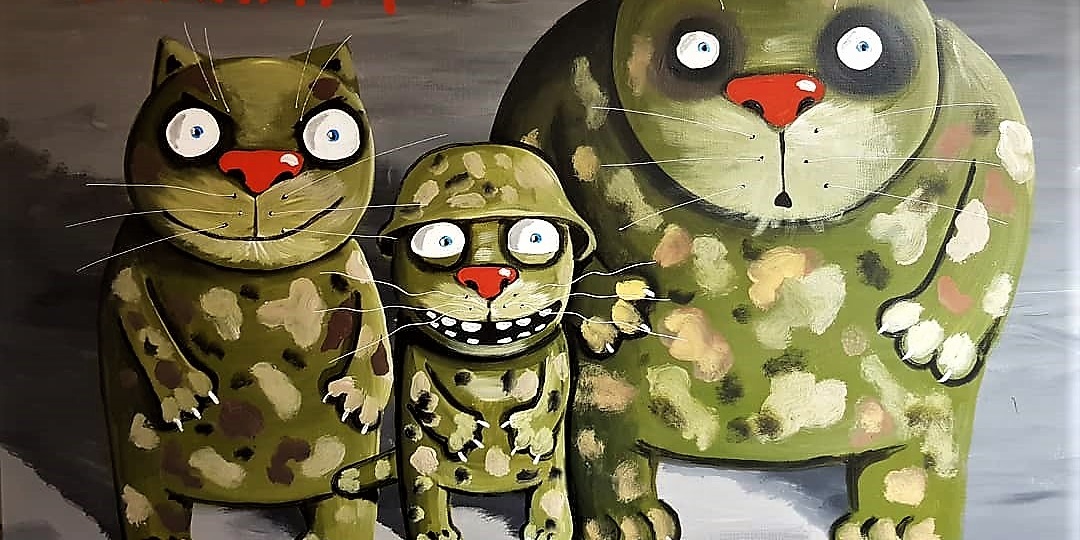 Культурный кот художника-карикатуриста Васи Ложкина: бабка с топором и другие ужастики Кобылозадовска