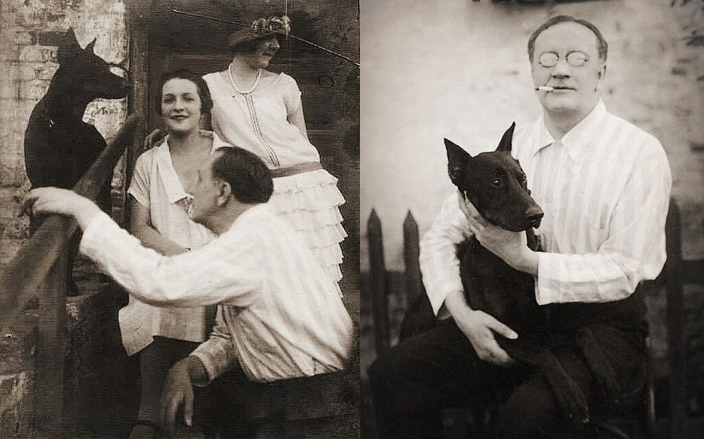 доберман Джим и актёр В. Качалов / «Собаке Качалова»