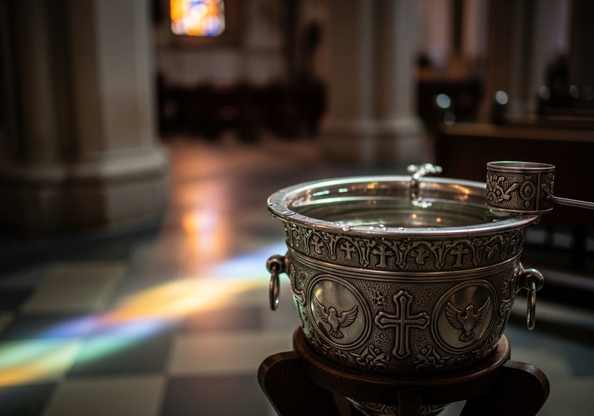 Святая вода в специальном чане