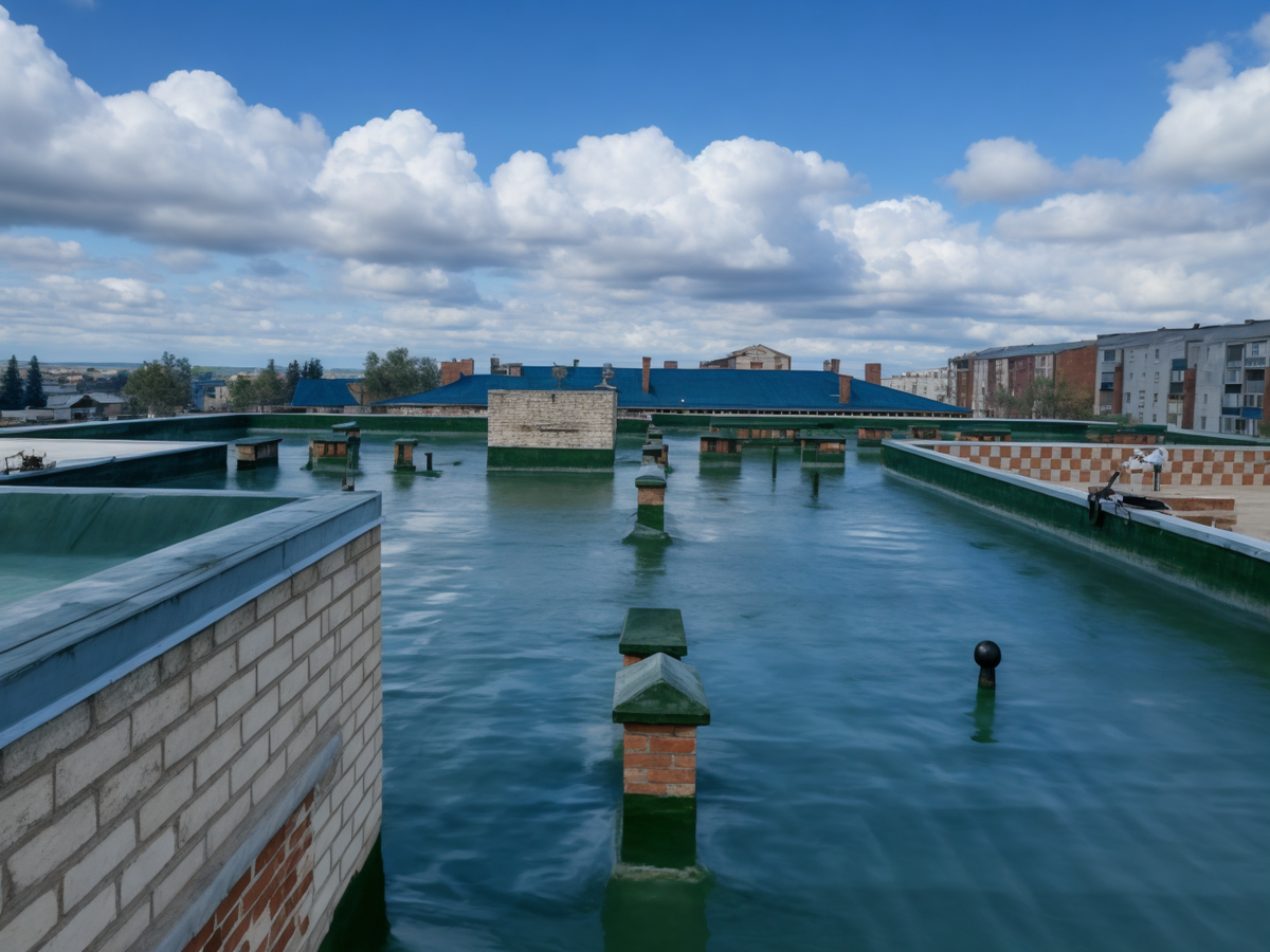 Фотографии кровель отреставрированных мастикой и другими материалами ТМ"Абрин"