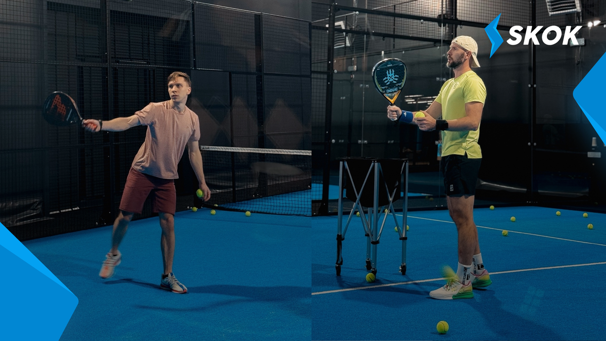 Максим Казанцев играет в падел-корт