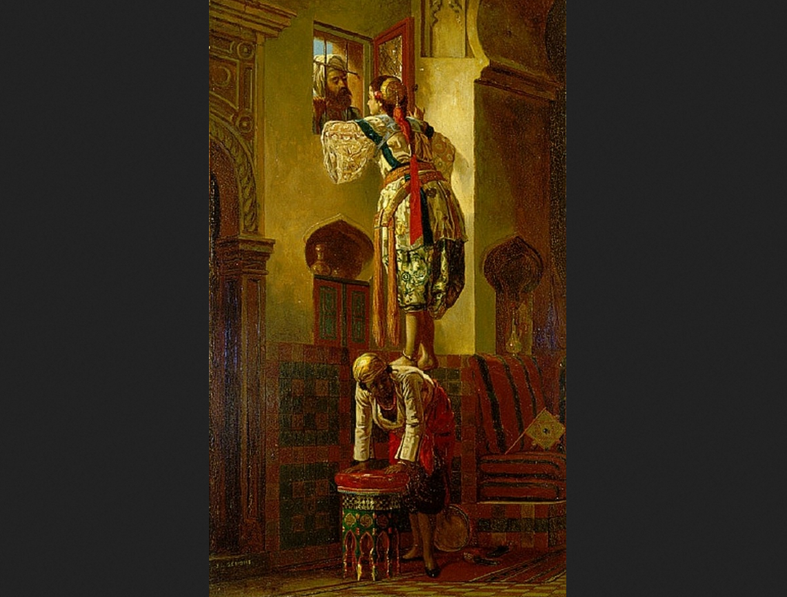 Жан-Леон Жером. «Свидание. Вид изнутри дома»