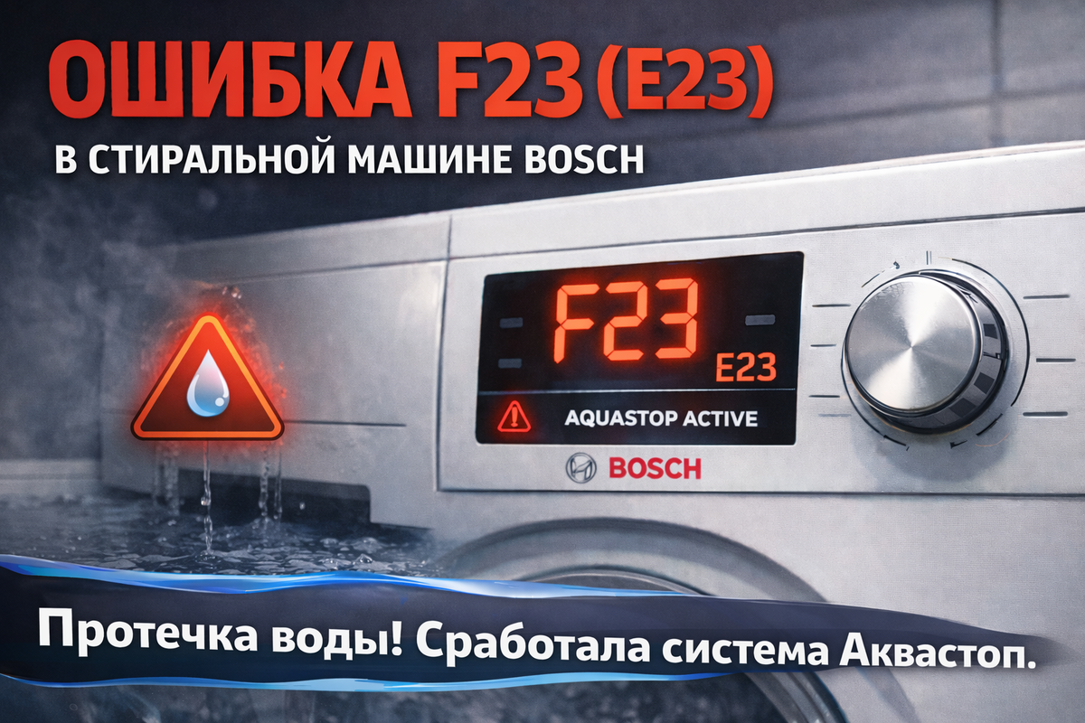 Ошибка F23 (E23) в стиральной машине Bosch