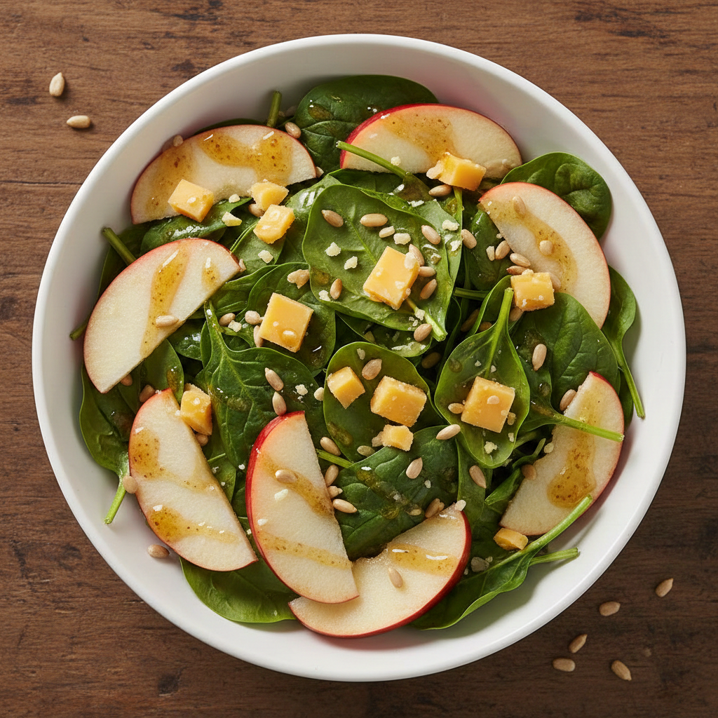 Салат со шпинатом и сыром