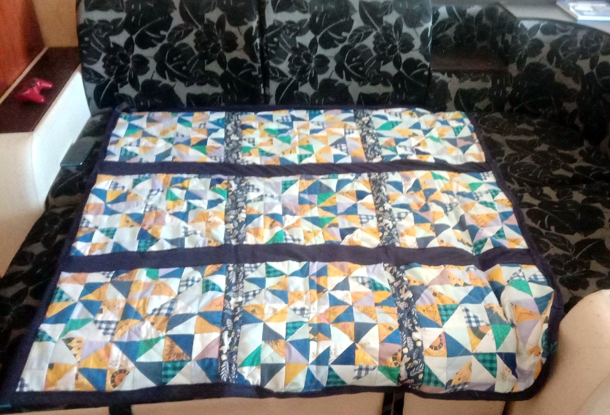 Одна из первых работ, плед для сына.