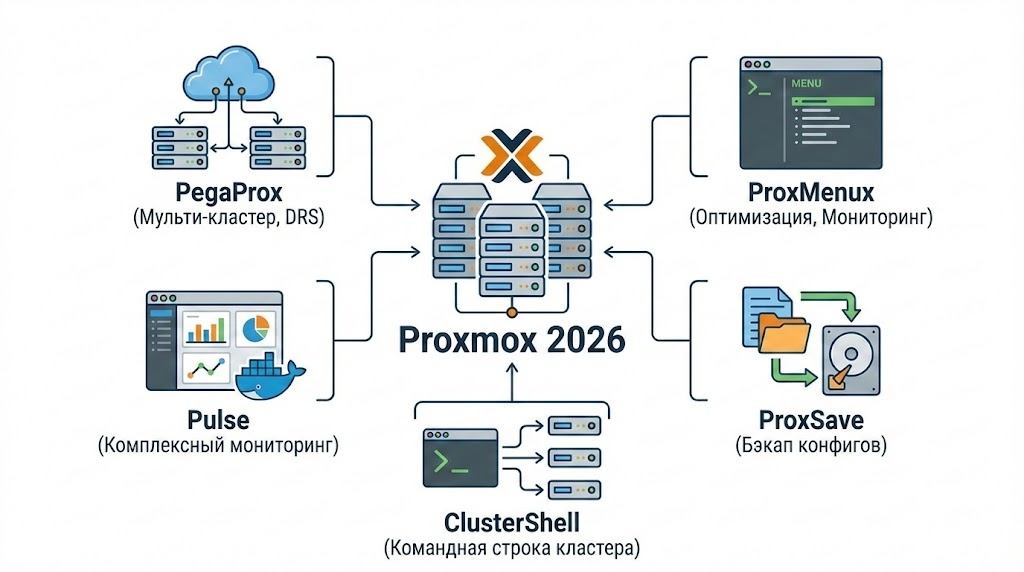 5 лучших инструментов управления Proxmox в 2026 году