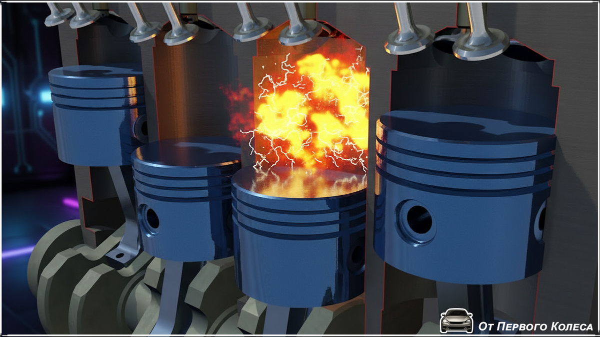 Работа поршней