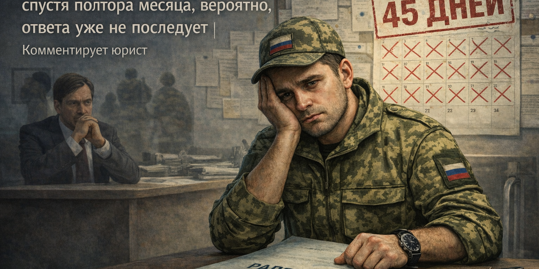 Если вам не ответили на рапорт спустя полтора месяца, вероятно, ответа больше не последует | Комментирует юрист