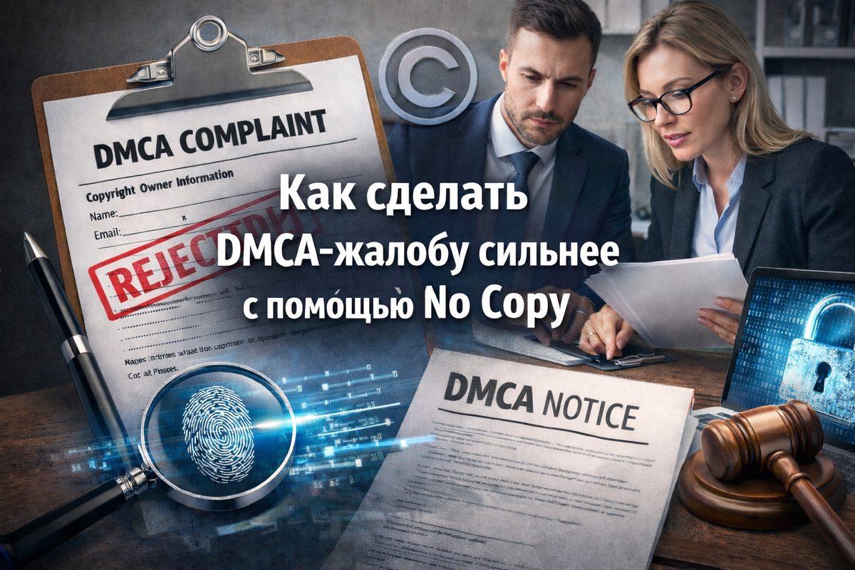 DMCA-жалоба сильнее с помощью No Copy