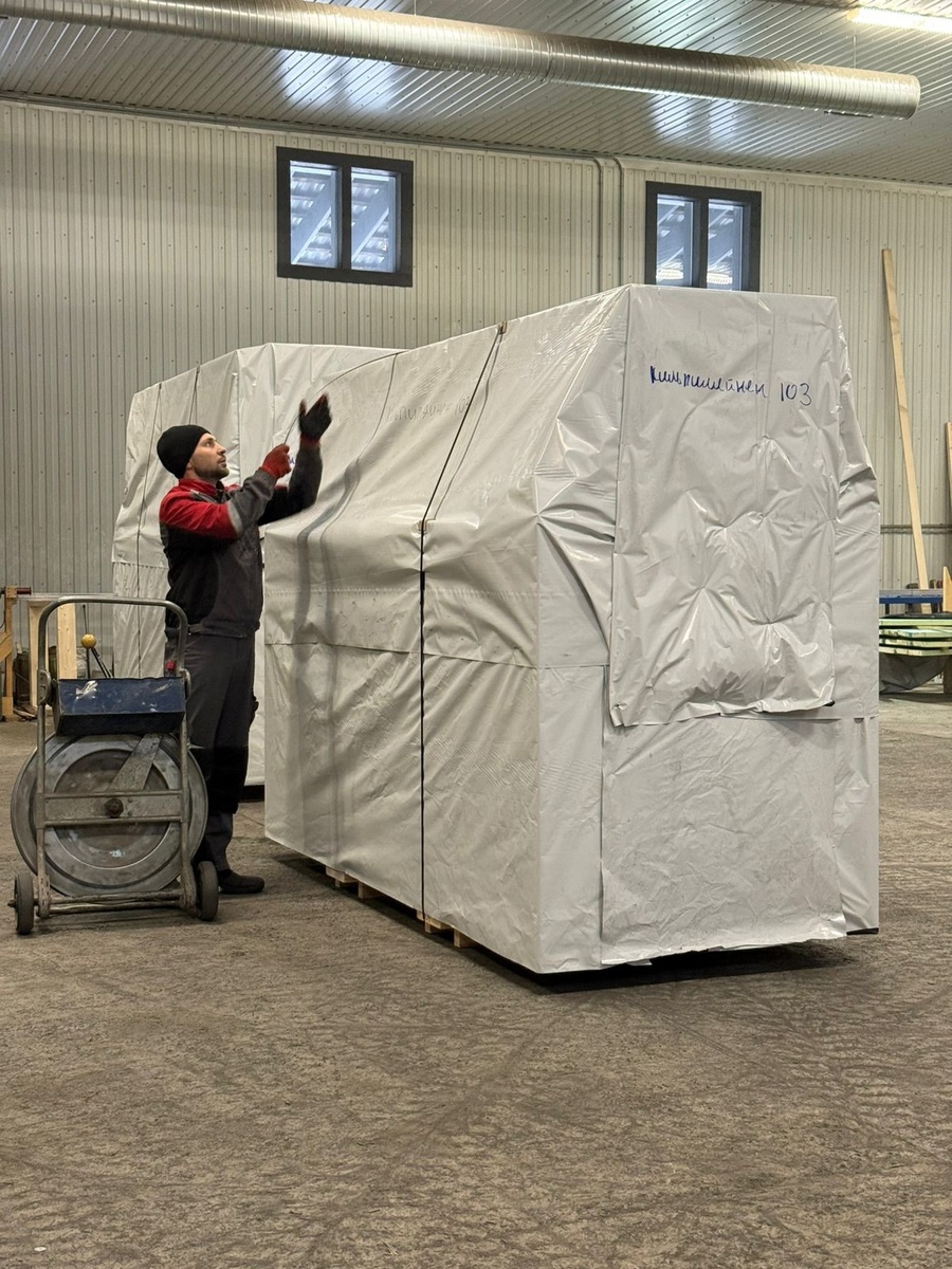 Упаковка домокомплекта от завода Карельский профиль для доставки