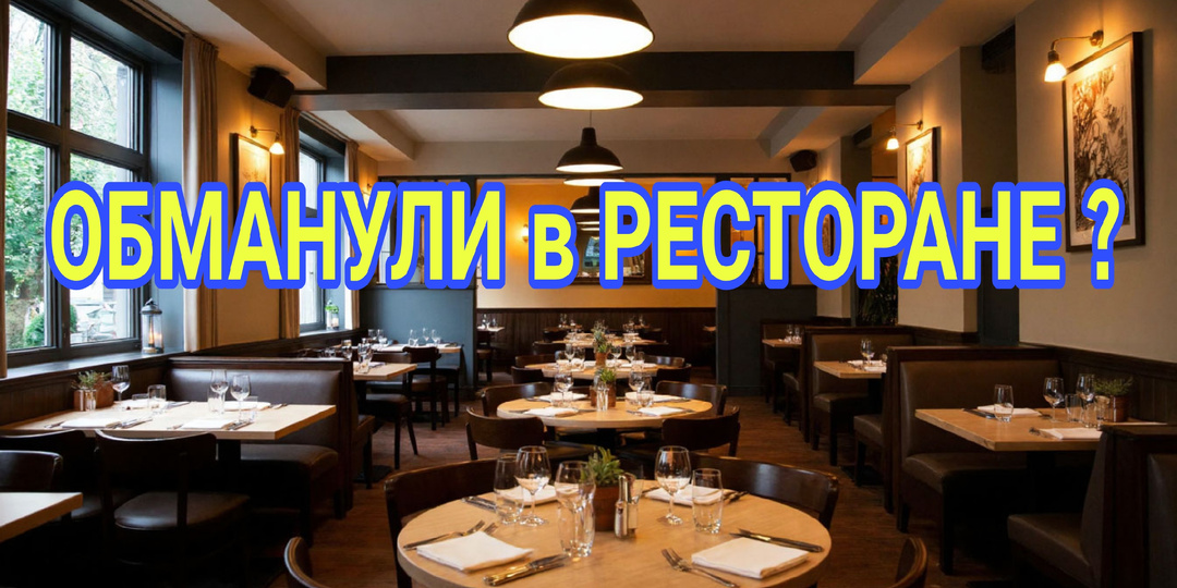 КАК ВЕРНУТЬ ДЕНЬГИ, ЕСЛИ ОБМАНУЛИ В РЕСТОРАНЕ ?