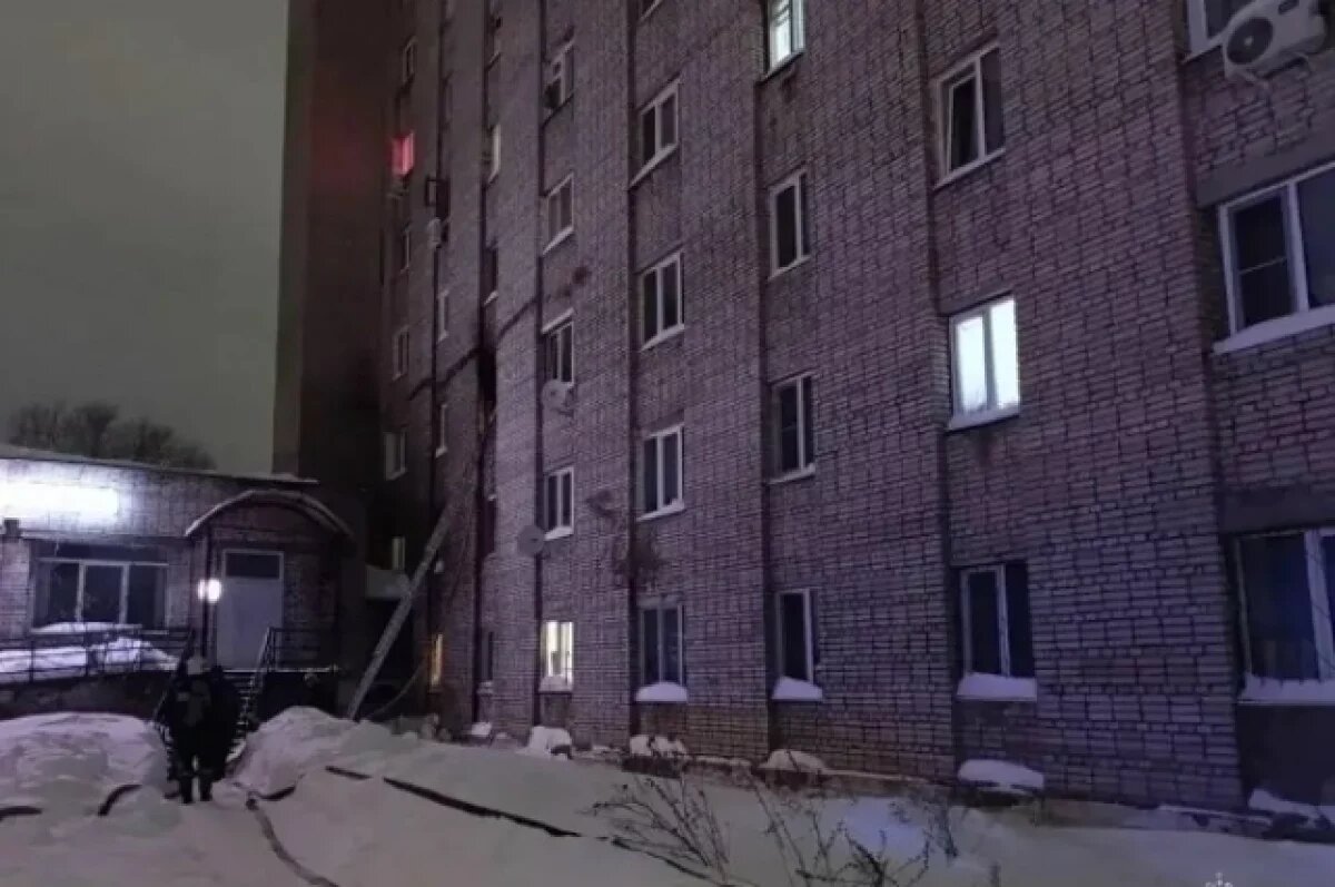    Мужчина погиб на пожаре в общежитии в Ижевске