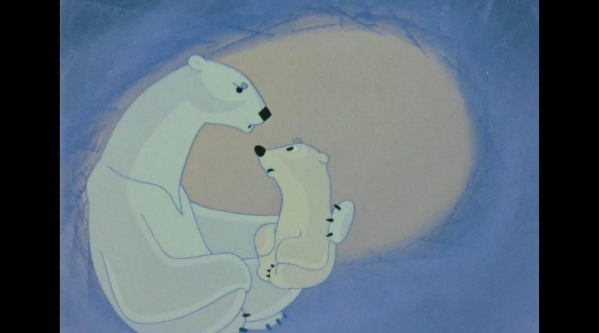 Мама учит Умку. Кадр из мультфильма «Умка»