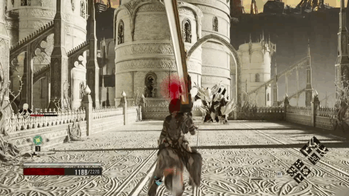 Gif картинка "Серебряный волк-берсерк"