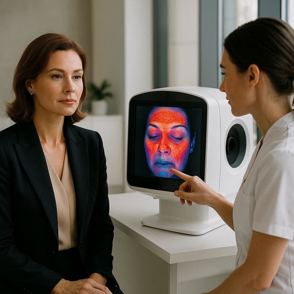 Анализатор кожи в косметологическом кабинете