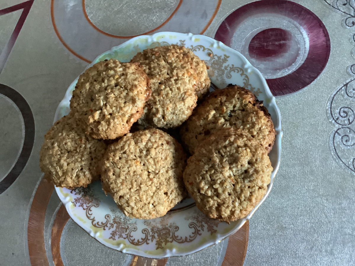 Овсяное печенье с цедрой апельсина 