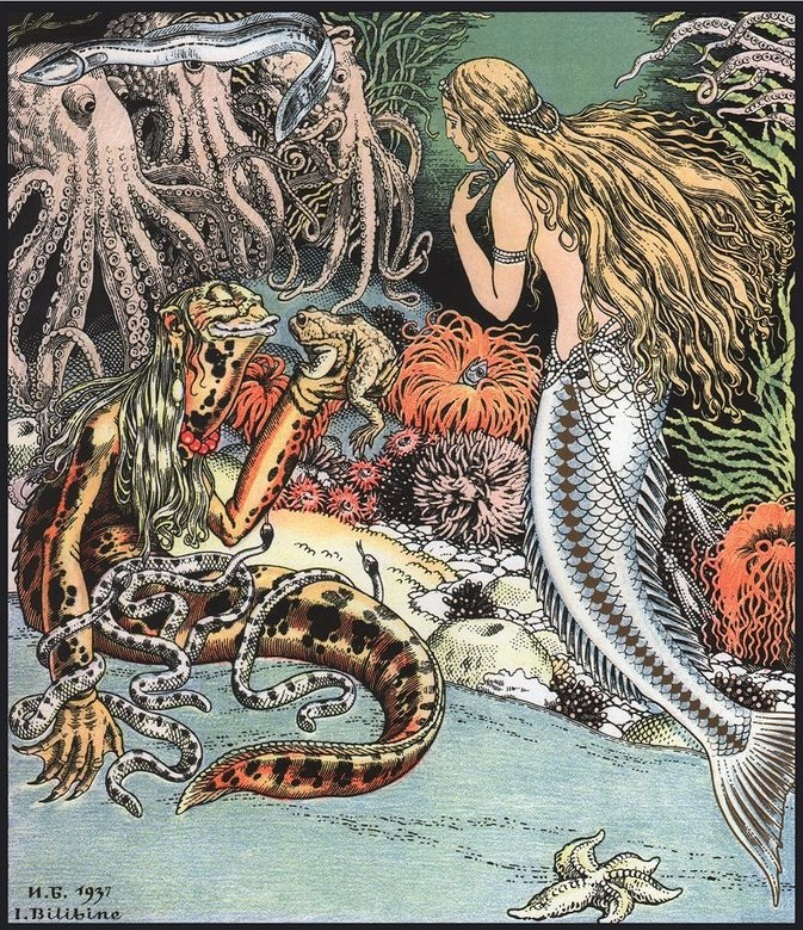 Иван Билибин "Русалочка" I Ivan Bilibin "The Little Mermaid", 1937 г.
