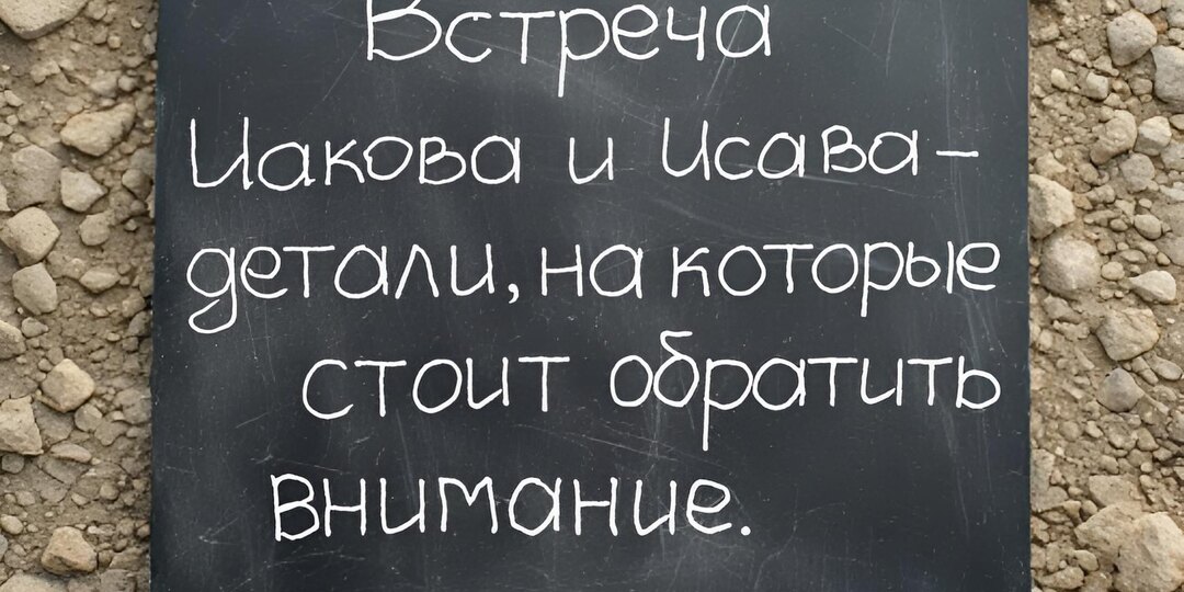 Встреча Иакова и Исава - детали, на которые стоит обратить внимание.