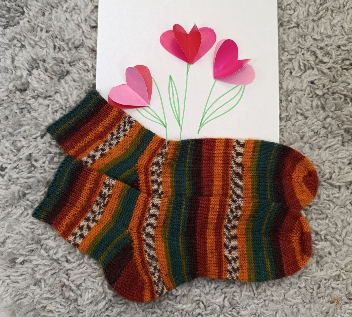 Так выложился рисунок на 60 петель в окружности (фото автора)