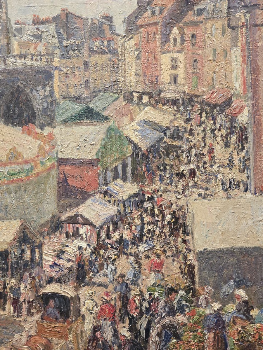 Камиль Писсарро, «Ярмарка в Дьеппе. Солнечное утро» (1901)