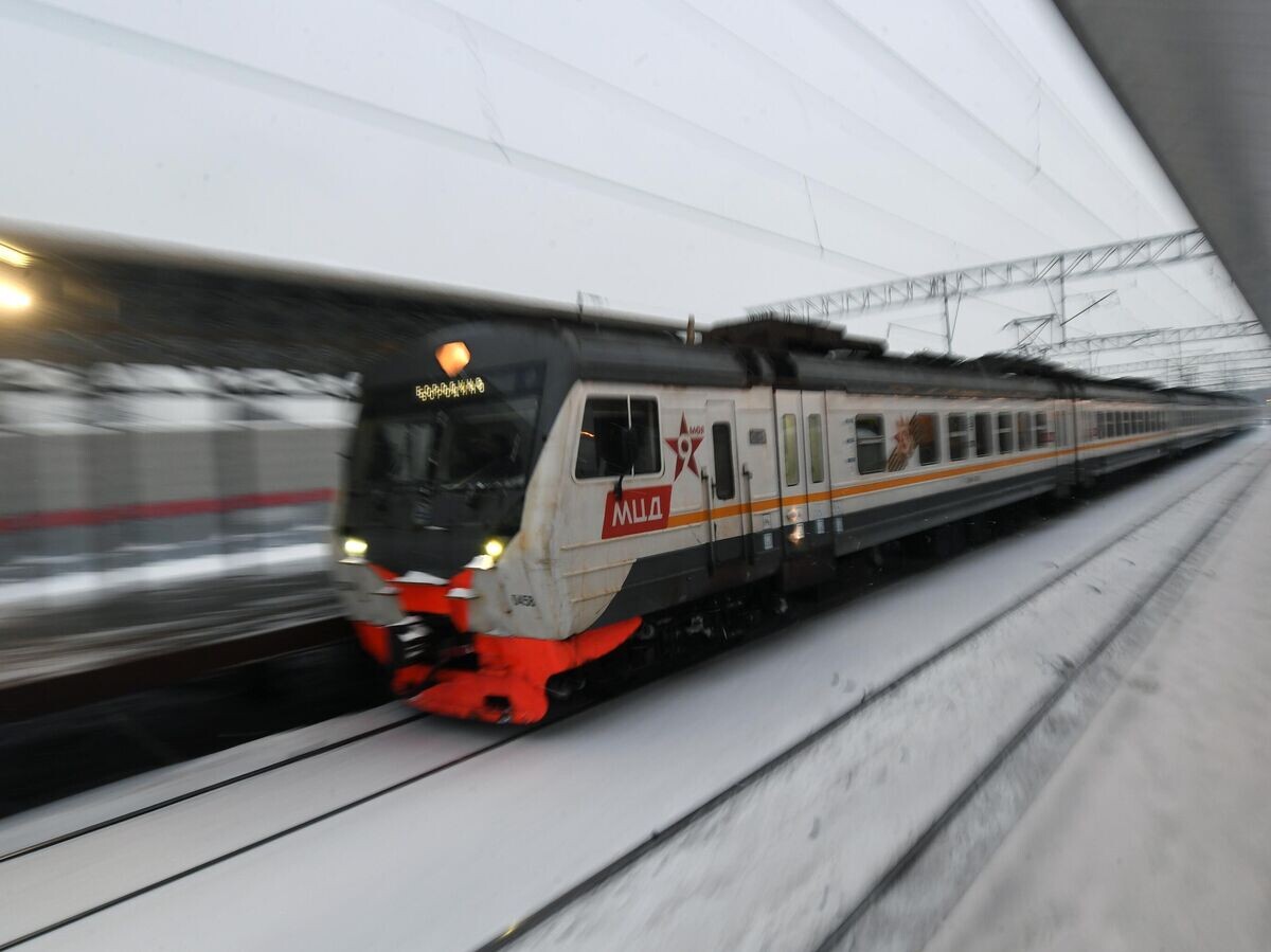    Электропоезд у платформы открывшейся реконструированной станции "Баковка" на Московском центральном диаметре | © РИА Новости / Кирилл Каллиников