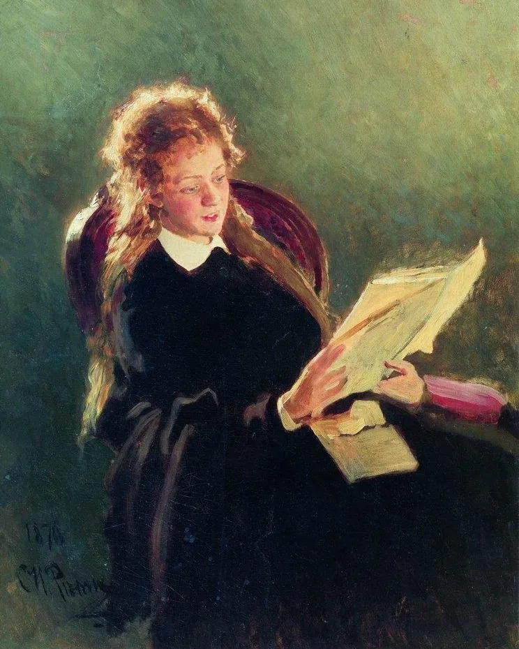 Илья Репин. Читающая девушка. 1876. Государственный музей изобразительных искусств Республики Татарстан, Казань