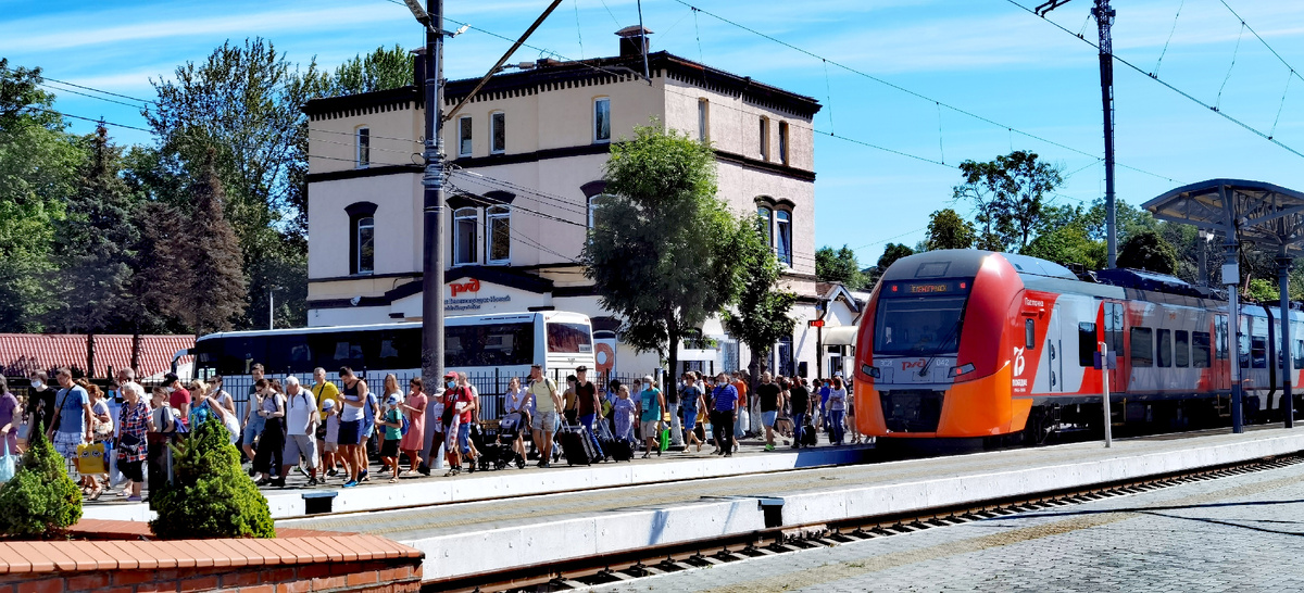 Ж/д платформа, куда прибывают Ласточки из Калининграда и Светлогорска