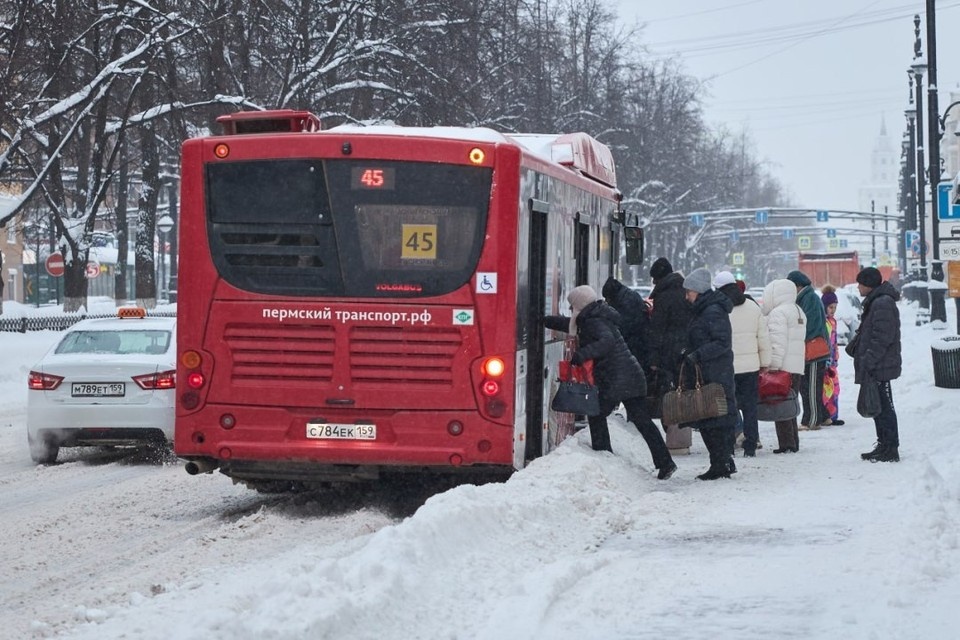    Зачастую автобус не может подъехать вплотную к остановке из-за снежного вала. Николай ОБЕРЕМЧЕНКО