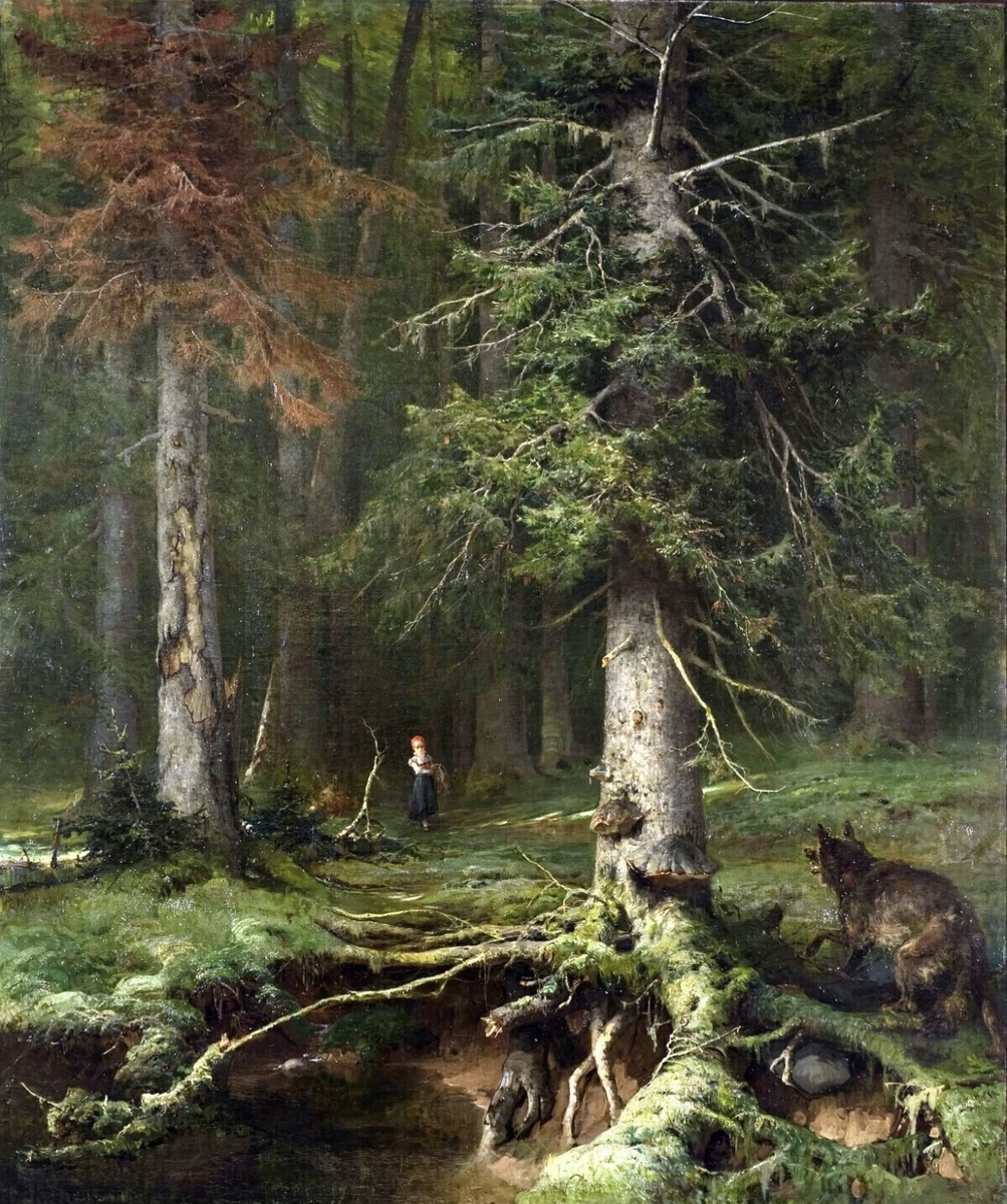 Выбрала эту картину для заставки, потому что репродукция с нее висела в комнате моей бабушки и была одним из первых моих впечатлений. И очень будила воображение.)