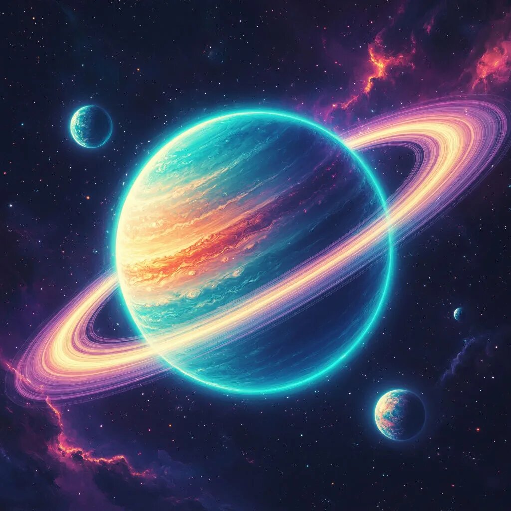 Планета. Иллюстрация сгенерирован нейросетью