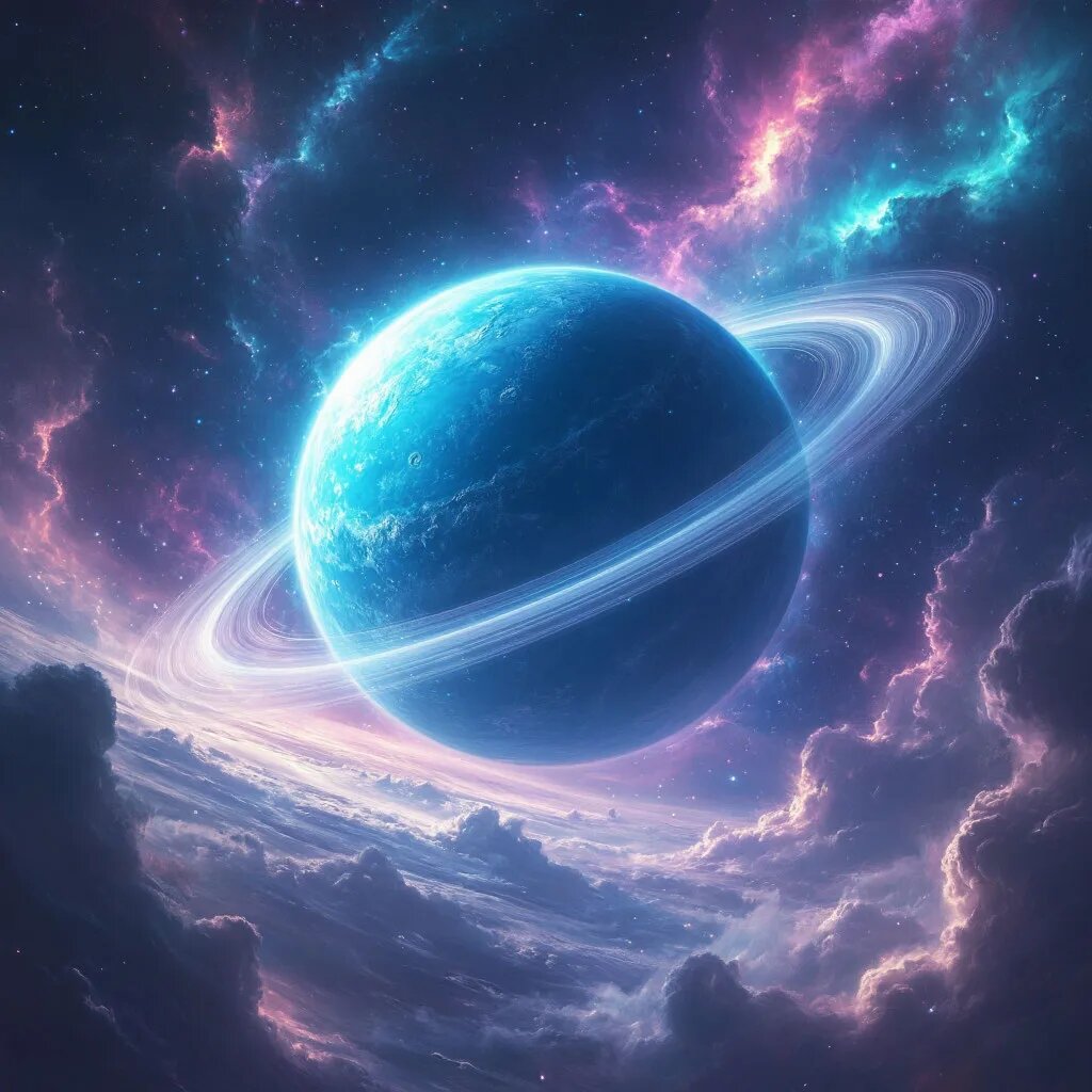 Планета. Иллюстрация сгенерирован нейросетью