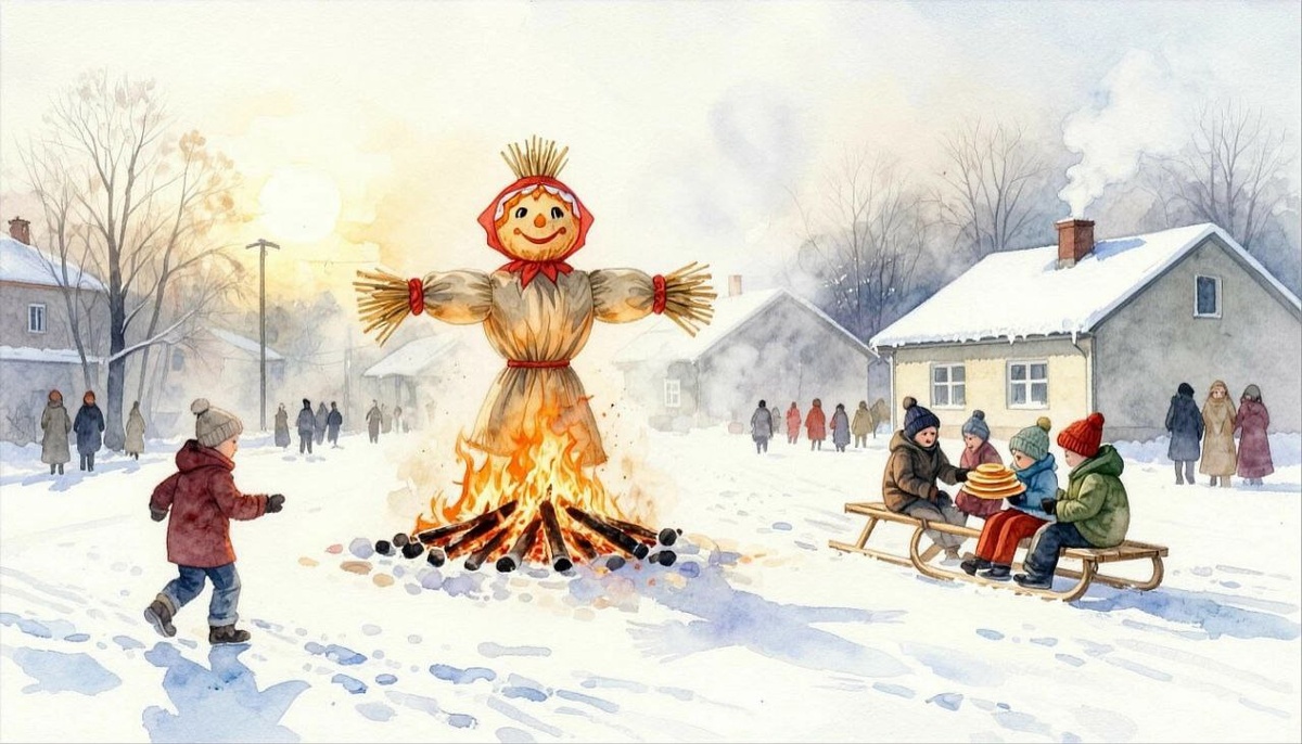 Масленица простой, веселый народный праздник: печем блины, едим, веселимся