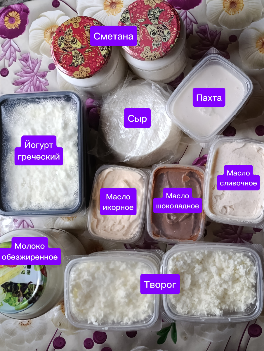 Молочная продукция в ассортименте