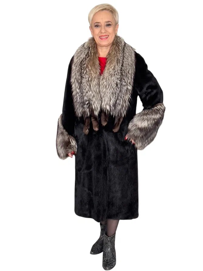 Реконструкция пальто из меха норки. Ателье Ирины Берзиной. 