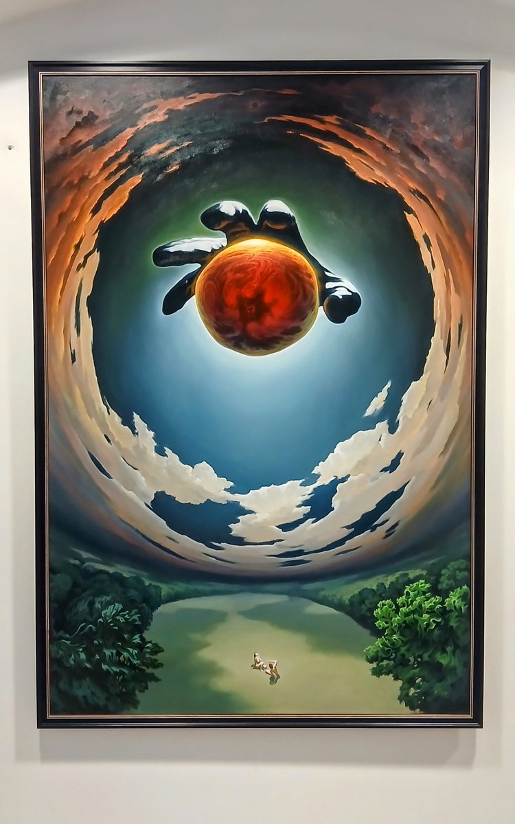 Гипнотическая работа мастера. Со многими смыслами и толкованиями. Выполнена в лессировочной технике. 