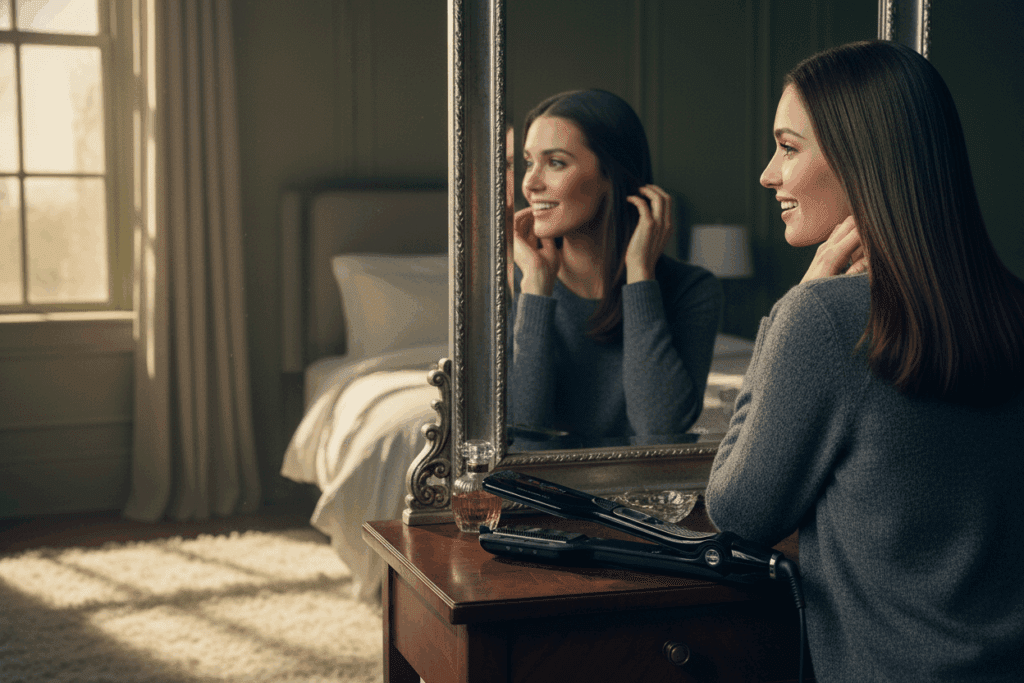    Как добиться зеркального блеска волос: секреты идеальных «стеклянных» локонов как у звезд TELZEN