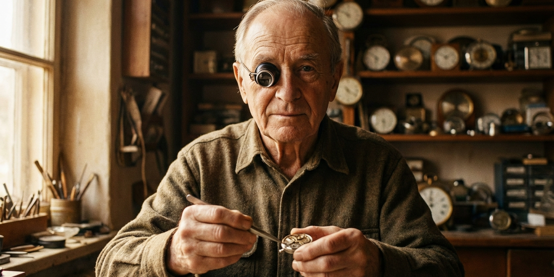 Часовщик 50 лет чинил часы. Одни не взял — сказал, идут правильно. Владелец спорил — они отстают на 7 минут. Часовщик ответил: нет