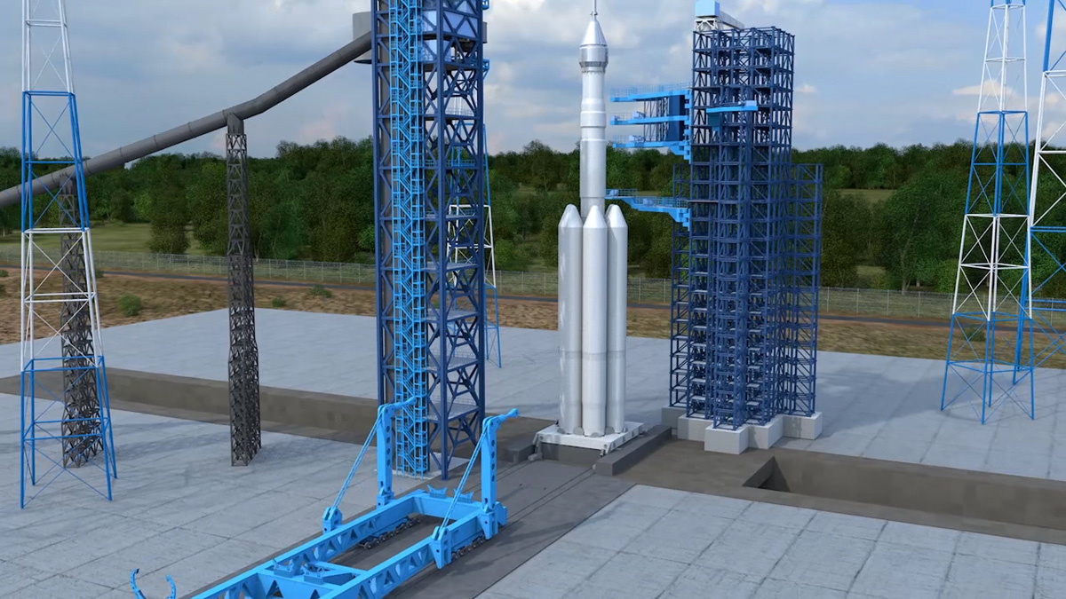 Рис. 1. Презентация по развитию «Гвианского космического центра». 2018 год.