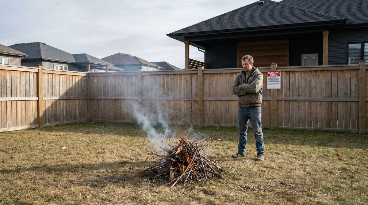 Сжигание мусора на участке