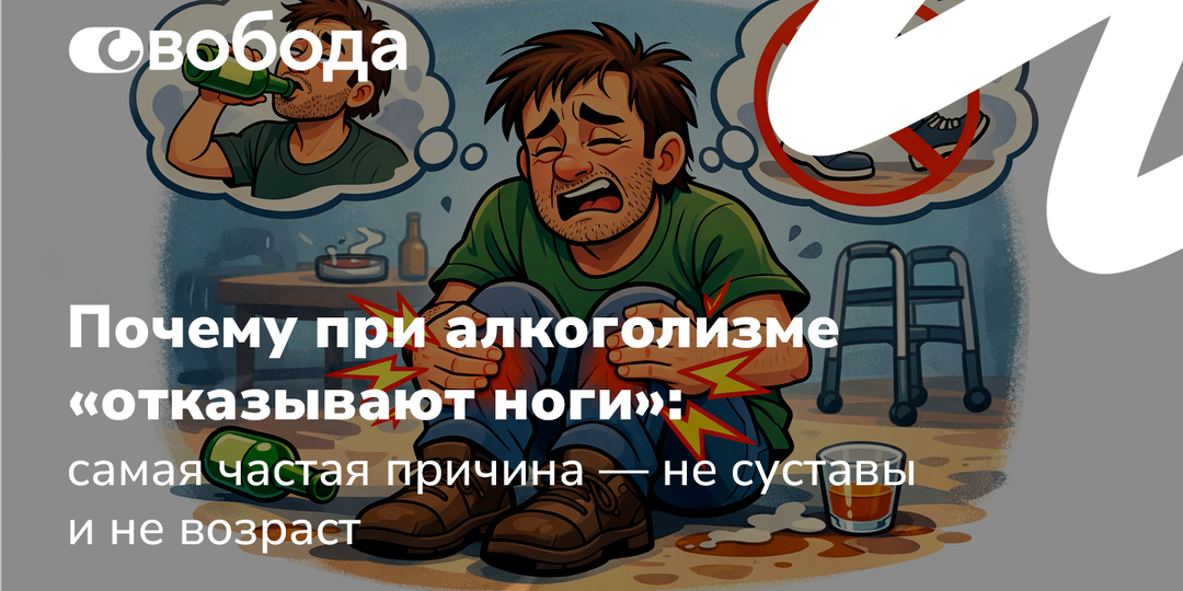Почему при алкоголизме «отказывают ноги»: самая частая причина — не суставы и не возраст