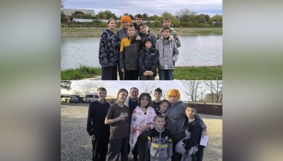    Многодетная башкирская семья Садретдиновых живет на Кубани. Фото: t.me/kondratyevvi