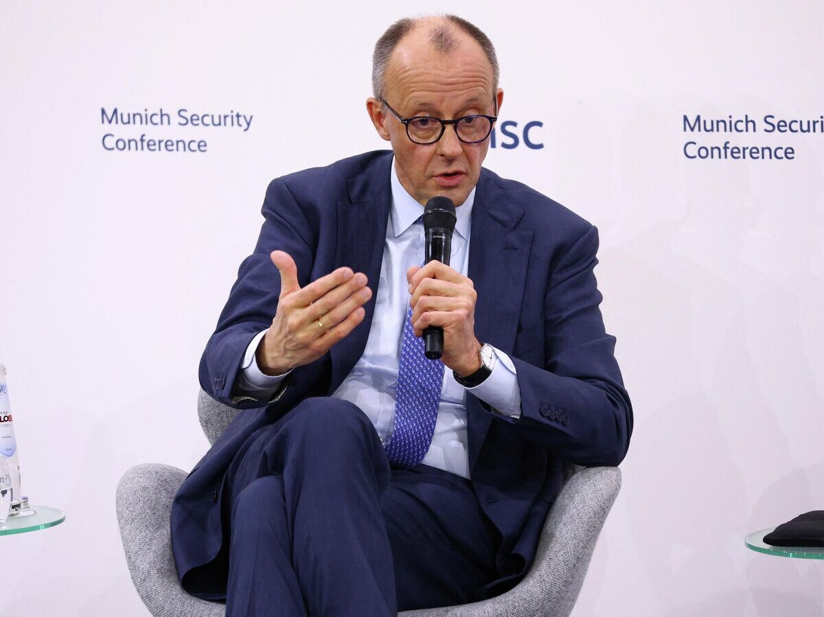    Канцлер Германии Фридрих Мерц выступает на Мюнхенской конференции по безопасности | © REUTERS / Thilo Schmuelgen