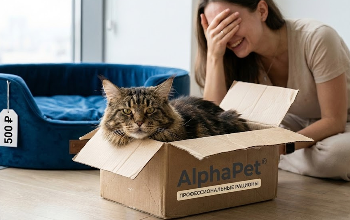 Ловушка для пушистого захватчика: почему коты теряют волю при виде коробок и кругов / Изображение: AlphaPet