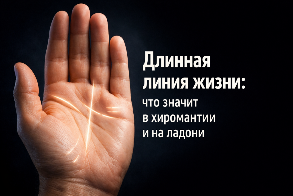    Изображение длинной линии жизни на ладони и её значение в хиромантии admin